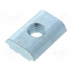 Nut; for profiles; Width of the groove: 10mm; steel; zinc; T-slot FA-096166 FATH