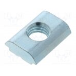 Nut; for profiles; Width of the groove: 10mm; steel; zinc; T-slot FA-096168 FATH
