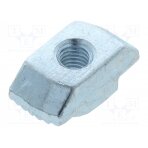 Nut; for profiles; Width of the groove: 10mm; steel; zinc; T-slot FA-096H10530 FATH