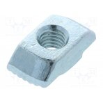 Nut; for profiles; Width of the groove: 10mm; steel; zinc; T-slot FA-096H10617 FATH