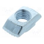 Nut; for profiles; Width of the groove: 10mm; steel; zinc; T-slot FA-096H10817 FATH