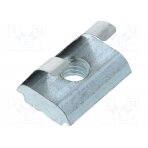 Nut; for profiles; Width of the groove: 10mm; with spring leaf FA-096166F FATH