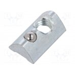 Nut; for profiles; Width of the groove: 6mm; steel; zinc; T-slot FA-096236 FATH