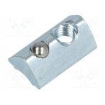 Nut; for profiles; Width of the groove: 6mm; steel; zinc; T-slot FA-096555 FATH