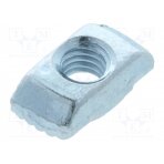 Nut; for profiles; Width of the groove: 6mm; steel; zinc; T-slot FA-096H06410 FATH