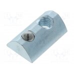 Nut; for profiles; Width of the groove: 8mm; steel; zinc; T-slot FA-096006 FATH