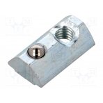 Nut; for profiles; Width of the groove: 8mm; steel; zinc; T-slot FA-096025 FATH