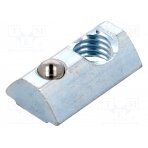 Nut; for profiles; Width of the groove: 8mm; steel; zinc; T-slot FA-096028 FATH