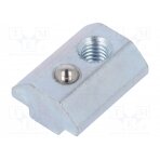 Nut; for profiles; Width of the groove: 8mm; steel; zinc; T-slot FA-096066 FATH