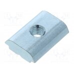Nut; for profiles; Width of the groove: 8mm; steel; zinc; T-slot FA-096165 FATH