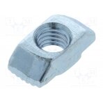 Nut; for profiles; Width of the groove: 8mm; steel; zinc; T-slot FA-096H08615 FATH