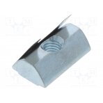 Nut; for profiles; Width of the groove: 8mm; with spring leaf FA-096026F FATH