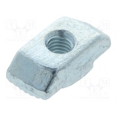 Nut; for profiles; Width of the groove: 8mm; steel; zinc; T-slot FA-096H08415 FATH 1