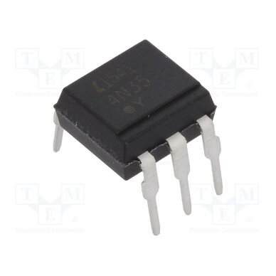 Optocoupler; THT; Ch: 1; OUT: transistor; Uinsul: 3.55kV; Uce: 30V 4N35-LIT LITEON