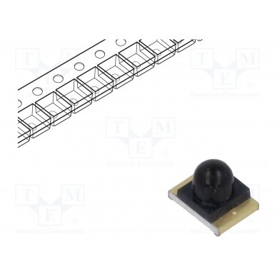 PIN photodiode; 1.8mm; SMD; 940nm; 10nA; convex; black PD42-21B/TR8 EVERLIGHT