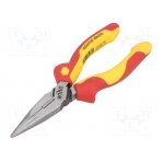 Pliers; insulated,straight,half-rounded nose; steel; 160mm WIHA.Z05009 WIHA