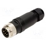 Plug; 7/8"; male; PIN: 5; straight; for cable; Mini-Change; 8A; IP67 MX-130017-0029 MOLEX