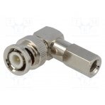 Plug; BNC; male; angled 90°; twist-on; for cable BNC-003