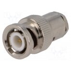 Plug; BNC; male; straight; 75Ω; RG210,RG52,RG59; soldering,clamp BNC-142