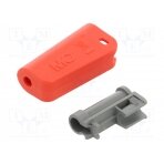 Plug case; red; Overall len: 36.3mm; Socket size: 4mm KT-L-4-39-22 STÄUBLI