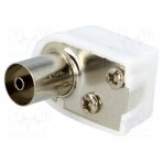 Plug; coaxial 9.5mm (IEC 169-2); female; angled 90°; for cable COAX-SOCKET2
