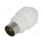 Plug; coaxial 9.5mm (IEC 169-2); male; straight; for cable COAX-WT-LC