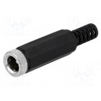Plug; DC supply; male; 5.5/2.1mm; 5.5mm; 2.1mm; for cable; Ø: 5mm PC-GP2.1