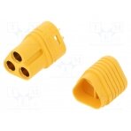 Plug; DC supply; MT60; female; PIN: 3; for cable; soldering; yellow MT60-F AMASS