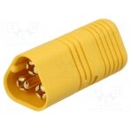 Plug; DC supply; MT60; male; PIN: 3; for cable; soldering; yellow MT60-M AMASS