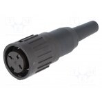 Plug; DIN; female; PIN: 3; straight; for cable; soldering; 300V; 5A C091-3275-501 AMPHENOL
