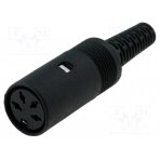Plug; DIN; female; PIN: 4; Layout: 216°; straight; for cable DC-018