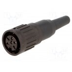 Plug; DIN; female; PIN: 6; straight; for cable; soldering; 300V; 5A C091-3425-501 AMPHENOL