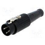 Plug; DIN; male; PIN: 3; Layout: 180°; straight; for cable; soldering 591-0300 DELTRON