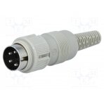 Plug; DIN; male; PIN: 4; Layout: 216°; straight; for cable; soldering MAS4100 HIRSCHMANN