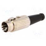 Plug; DIN; male; PIN: 5; Layout: 180°; straight; for cable; soldering 590-0500 DELTRON