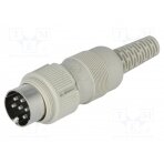 Plug; DIN; male; PIN: 6; Layout: 240°; straight; for cable; soldering MAS6100 HIRSCHMANN