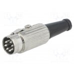Plug; DIN; male; PIN: 7; Layout: 270°; straight; for cable; soldering 590-0700 DELTRON