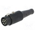 Plug; DIN; male; PIN: 8; Layout: 270°; straight; for cable; soldering 591-0800 DELTRON
