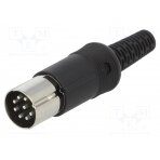 Plug; DIN; male; PIN: 8; Layout: 270°; straight; for cable; soldering MAS80SNSW HIRSCHMANN