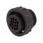 Plug; female; PIN: 14; w/o contacts; CPC Series 1; for cable 183039-1 TE Connectivity