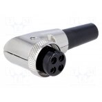 Plug; microphone; female; PIN: 4; with strain relief; for cable MIC364 NINIGI