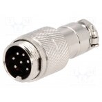 Plug; microphone; male; PIN: 7; for cable; straight MIC347 NINIGI