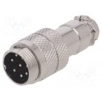 Plug; microphone; male; PIN: 8; for cable; straight MIC348 NINIGI
