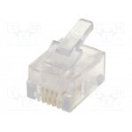 Plug; RJ11; PIN: 4; Layout: 6p4c; for cable; IDC,crimped 940-SP-3046 BEL FUSE