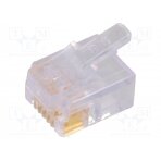 Plug; RJ12; PIN: 6; Layout: 6p6c; for cable; IDC; straight 937-SP-3066 BEL FUSE