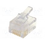 Plug; RJ12; PIN: 6; Layout: 6p6c; for cable; IDC,crimped 940-SP-3066R BEL FUSE
