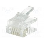 Plug; RJ12; PIN: 6; unshielded; gold-plated; Layout: 6p6c; 26AWG P128 LUMBERG