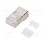 Plug; RJ45; Cat: 6a; shielded; gold-plated; Layout: 8p8c; for cable LOG-MP0070 LOGILINK