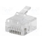 Plug; RJ45; PIN: 8; short; Layout: 8p8c; for cable; IDC,crimped RJ45WK-R CONNFLY