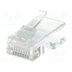 Plug; RJ45; PIN: 8; unshielded; gold-plated; Layout: 8p8c; 26AWG P129 LUMBERG